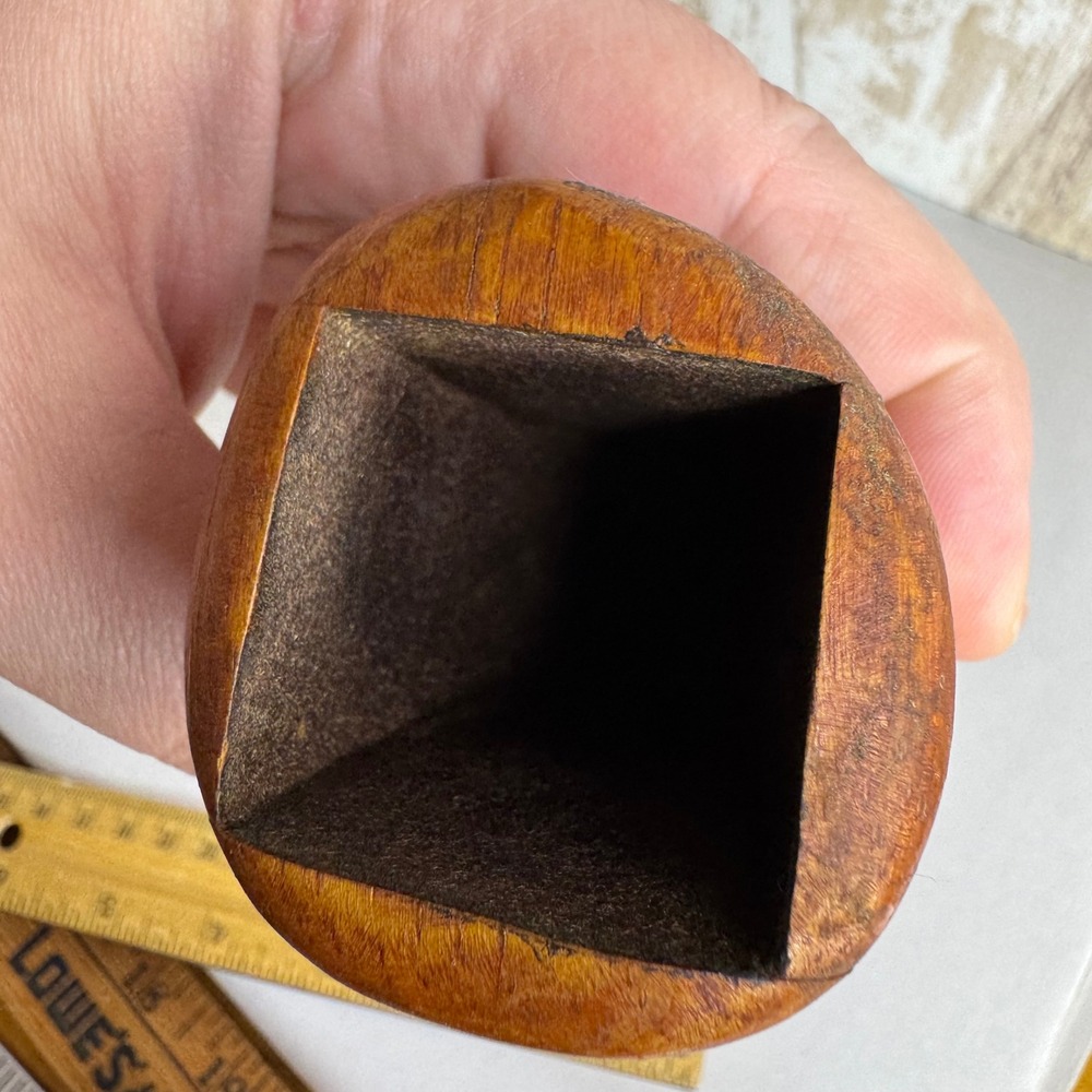 Vintage Folk Art Handcrafted Wooden Puzzle Box Small Trinket Case - Picture 15 of 16